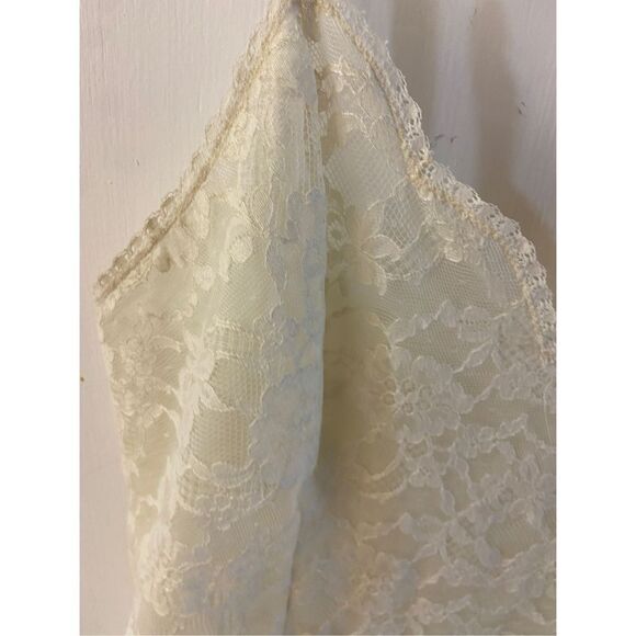 Vanity Fair lace nylon slip gown size 34 small cream - Picture 3 of 9